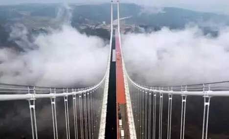 Asia's longest and highest suspension bridge to open to traffic