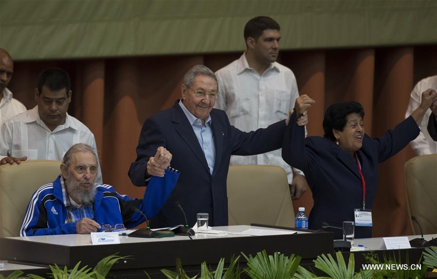 Raul Castro re-elected as first secretary of Cuba's Communist Party