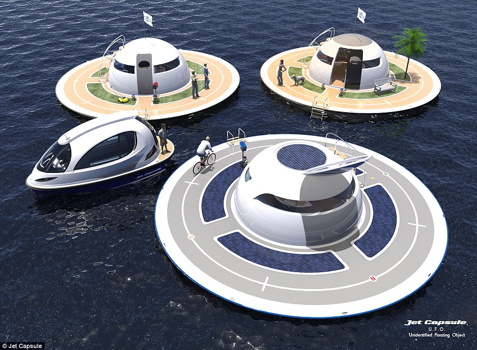 Out of this world! Futuristic UFO-shaped yacht has its own garden and a stunning underwater viewing deck 