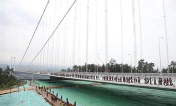 Opening ceremony of Longjiang grand bridge held in SW China