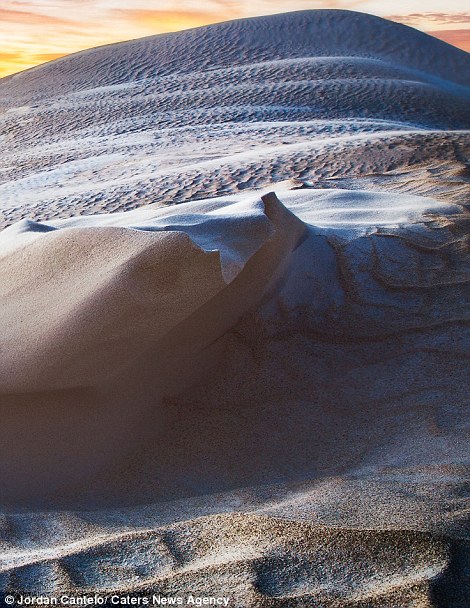 Another Earth: Stunning photos capture Australia's other-worldly 'Ice Cream Dunes' where the sand is so pale it looks like snow