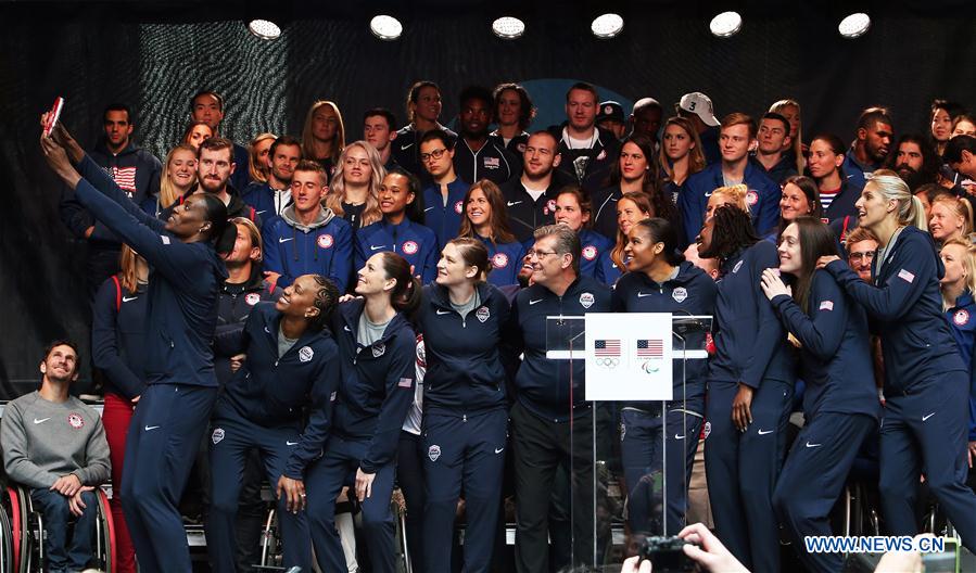 Michelle Obama kicks off 100-day countdown to Rio Olympics with U.S. Olympians