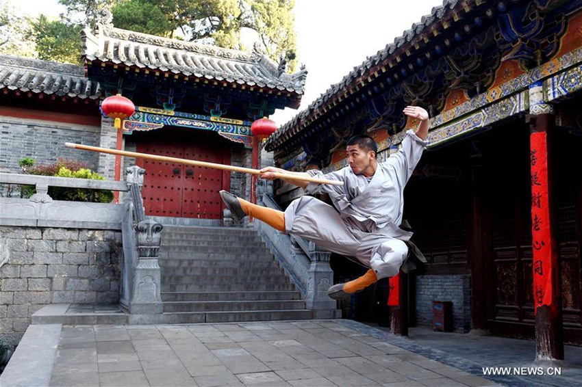 Monks' lives at Shaolin Temple in central China