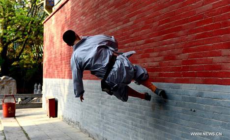 Monks' lives at Shaolin Temple in central China