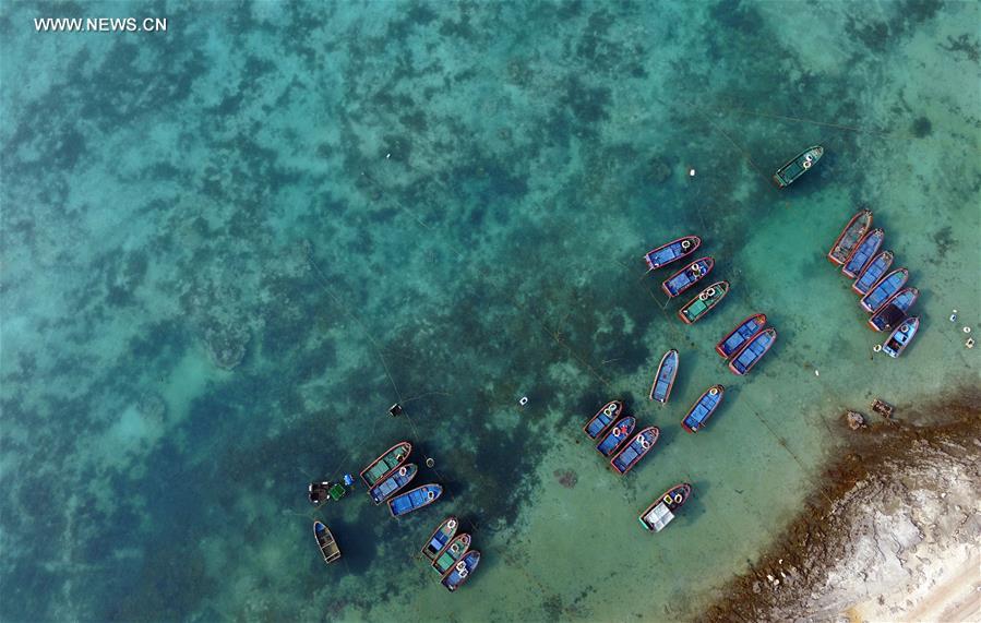 Daily lives of fishermen on Zhaoshu Island of Qilianyu Islands in south China