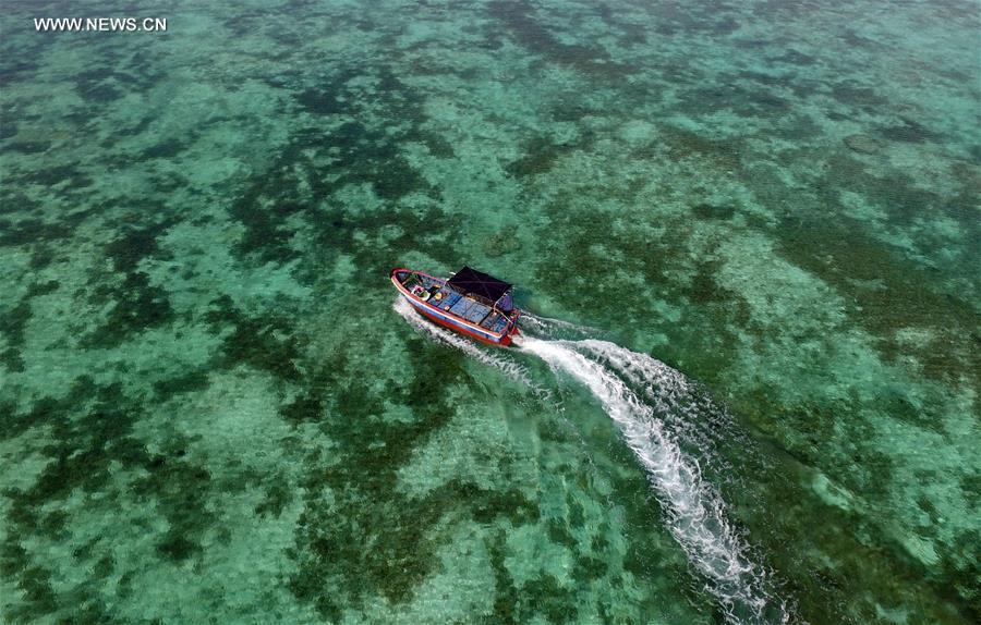 Daily lives of fishermen on Zhaoshu Island of Qilianyu Islands in south China