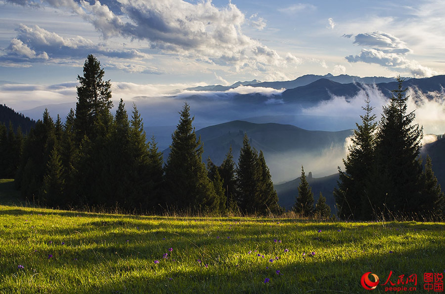 The breathtaking Aketasi grassland in NW ‎China‬'s Xinjiang