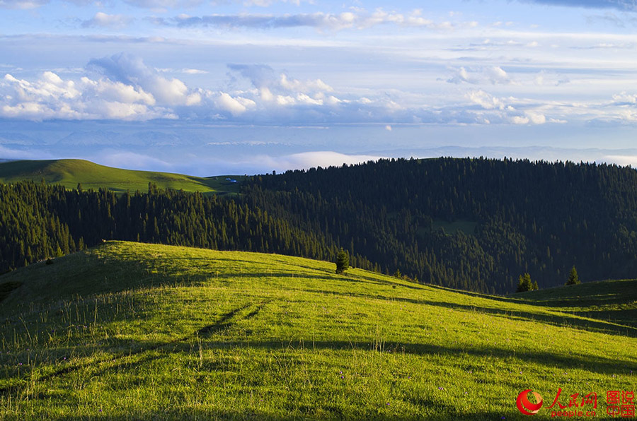 The breathtaking Aketasi grassland in NW ‎China‬'s Xinjiang