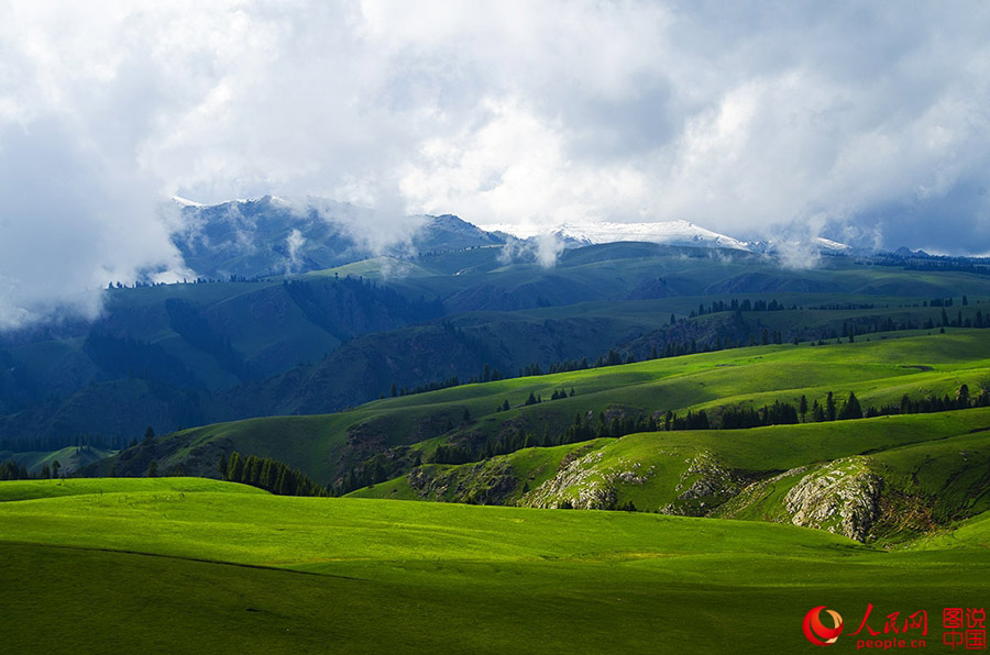 The breathtaking Aketasi grassland in NW ‎China‬'s Xinjiang