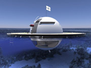 Out of this world! Futuristic UFO-shaped yacht has its own garden and a stunning underwater viewing deck