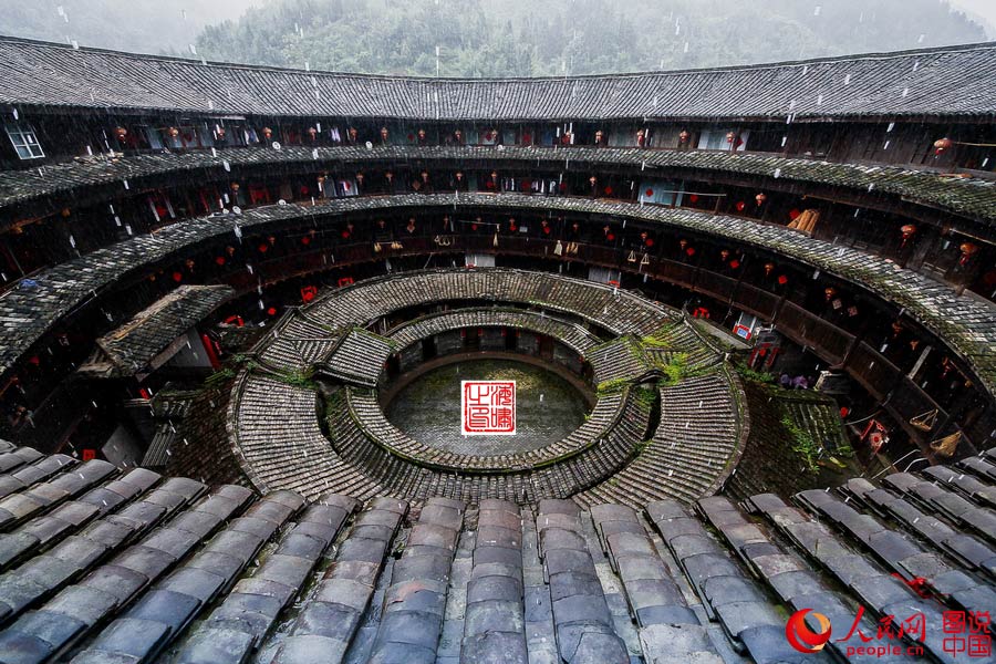 Spectacular view of Fujian Tulou