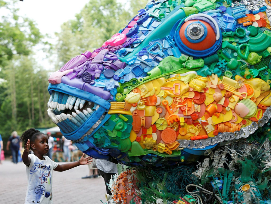 Making art out of ocean debris and plastic pollution