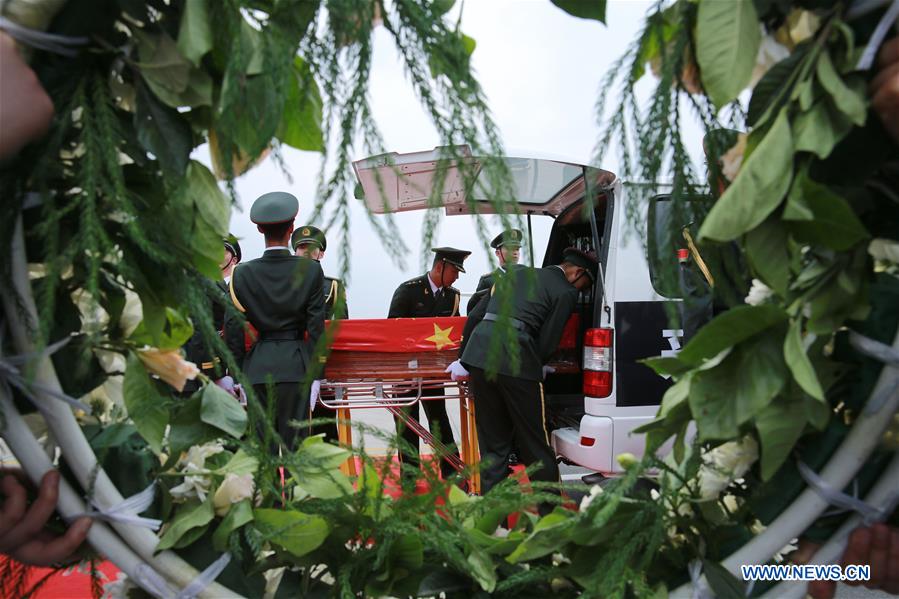Peacekeeper's body returns for burial