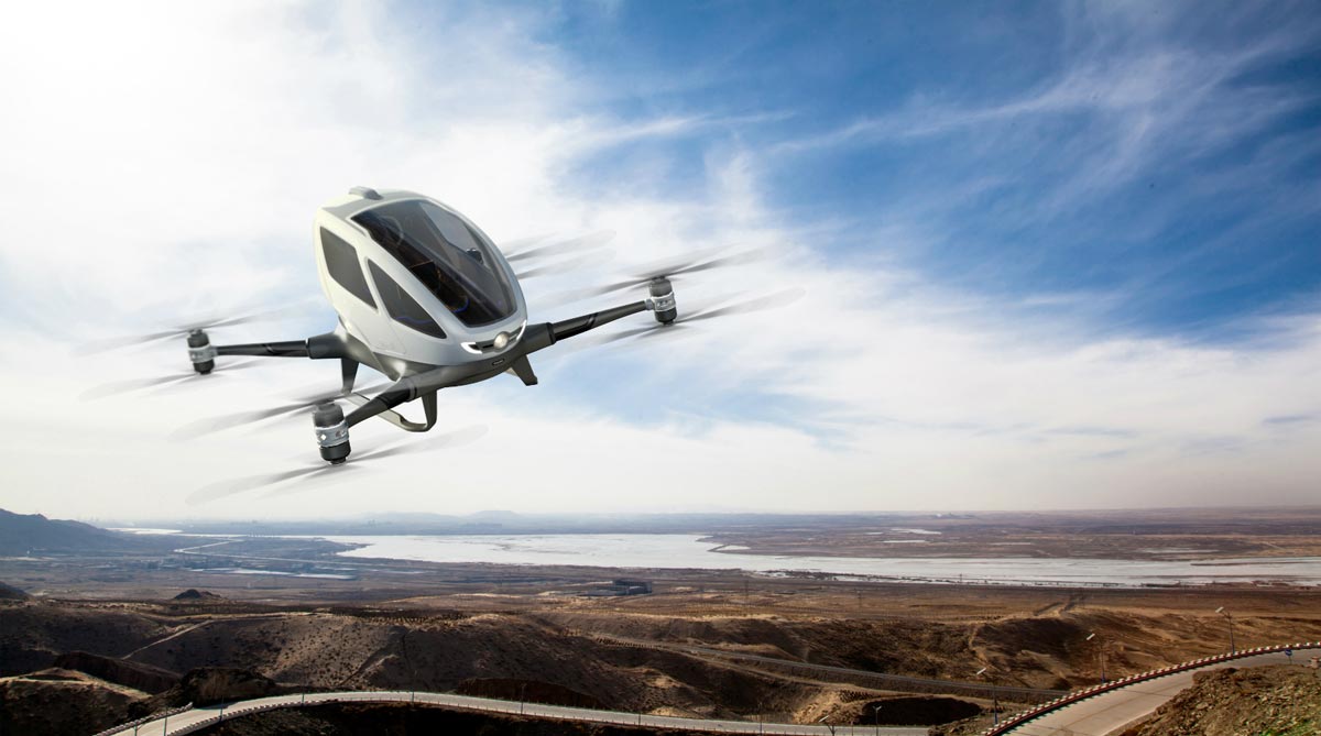 Chinese company to test world's first single-passenger drone in US