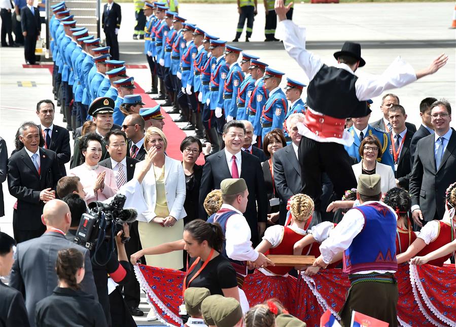 Chinese president arrives in Serbia for state visit