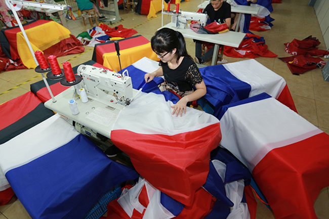 Massive production at Chinese sporting goods factories for Euro 2016