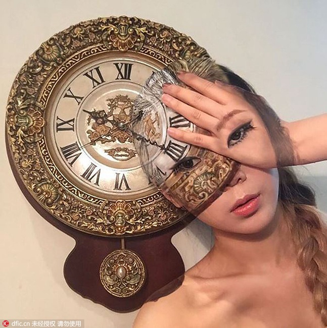 Visual illusion created by South Korean artist