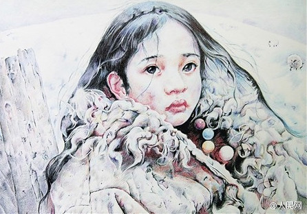 College student paints “photo” with ballpoint-pen