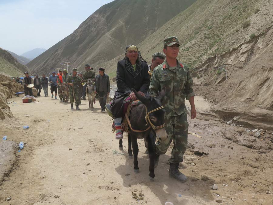Xinjiang villagers relocated after landslide