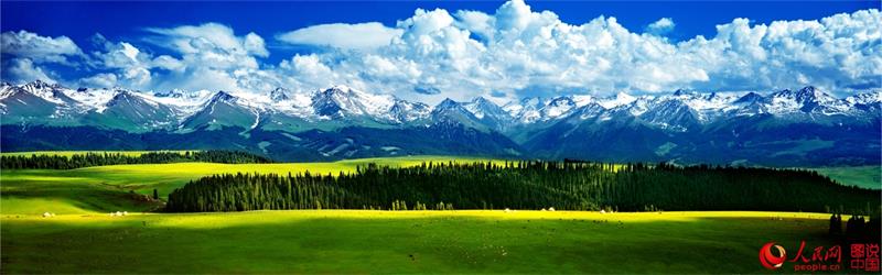 Beautiful Kalajun Prairie in Xinjiang