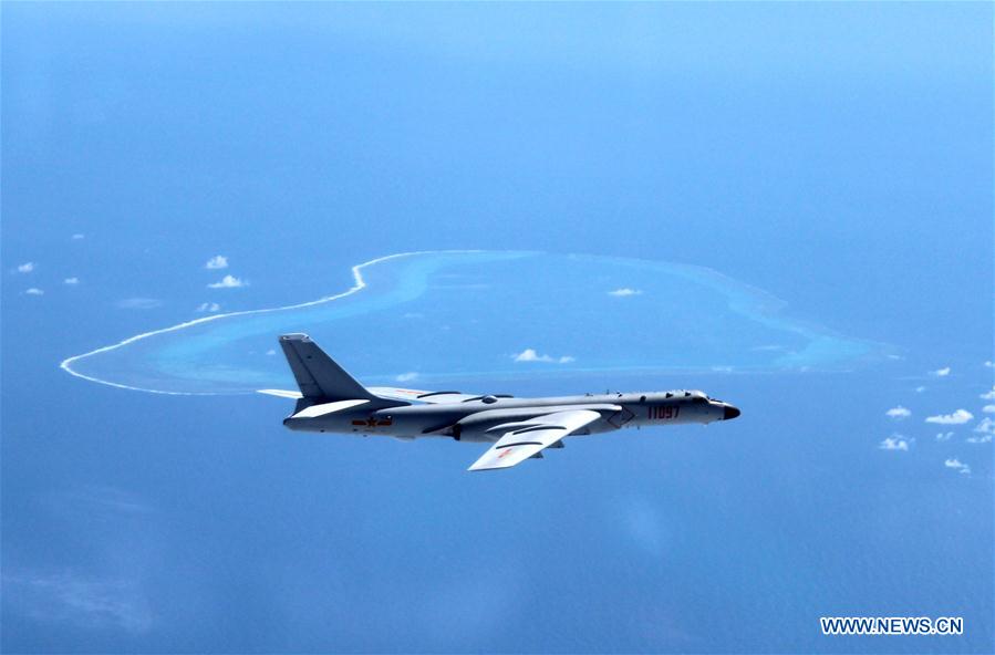 PLA Air Force conducts combat air patrol in South China Sea