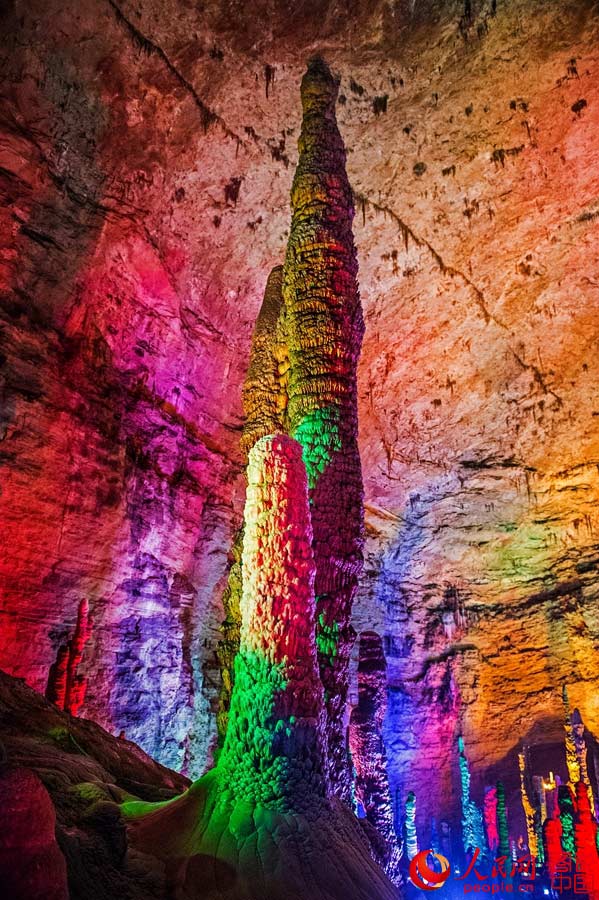 Fascinating cave in Zhangjiajie