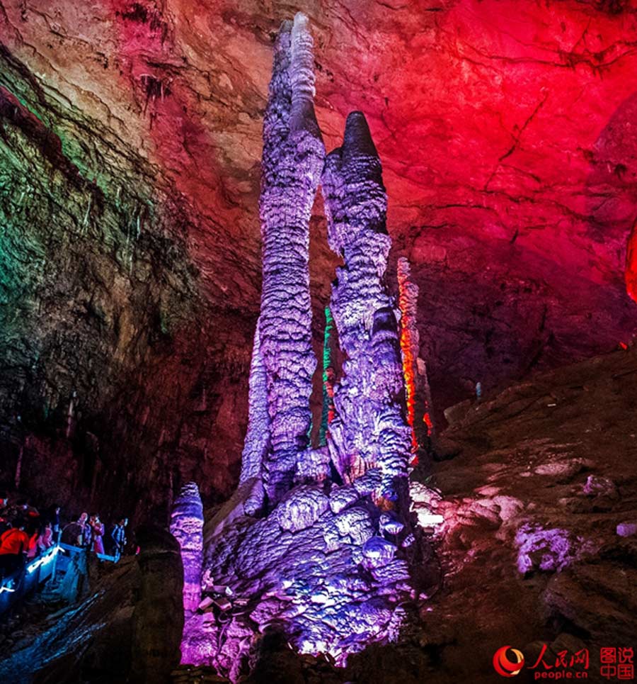 Fascinating cave in Zhangjiajie