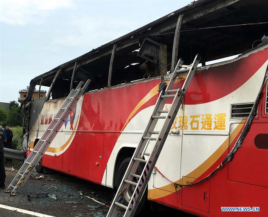 24 mainland tourists killed as coach catches fire in Taiwan