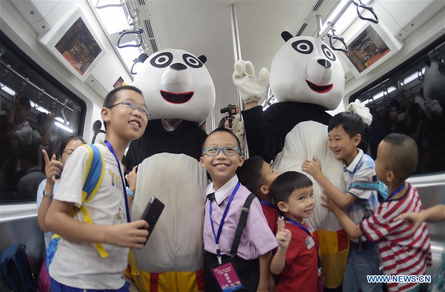 Panda subway train debuts in bear's home province
