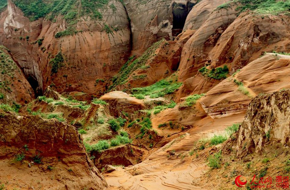 Magnificent scenery of Danxia landsape in northwest China