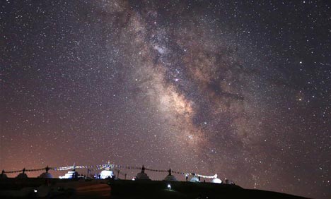 Starry sky in Inner Mongolia attracts enthusiasts in early August