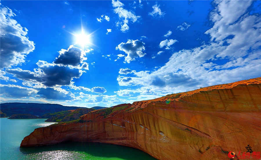 The intensely colorful sandstone ripples of Shaanxi's Danxia landform