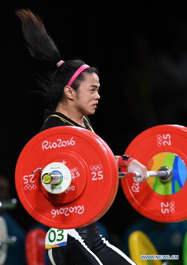 Hsu Shu-ching wins women's 53kg weightlifting at Rio Olympics