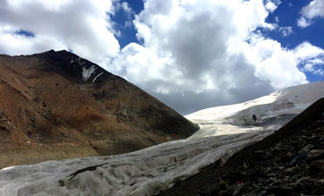 Amazing scenery of Gansu's Qiyi Glacier 