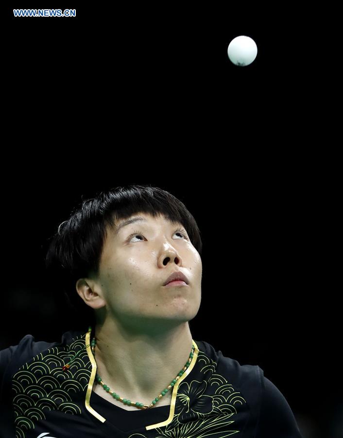 Ding Ning wins gold of women's singles final of table tennis