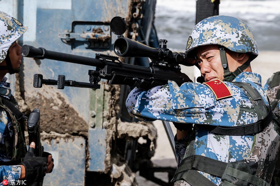 Chinese soldiers compete in International Army Games in Russia