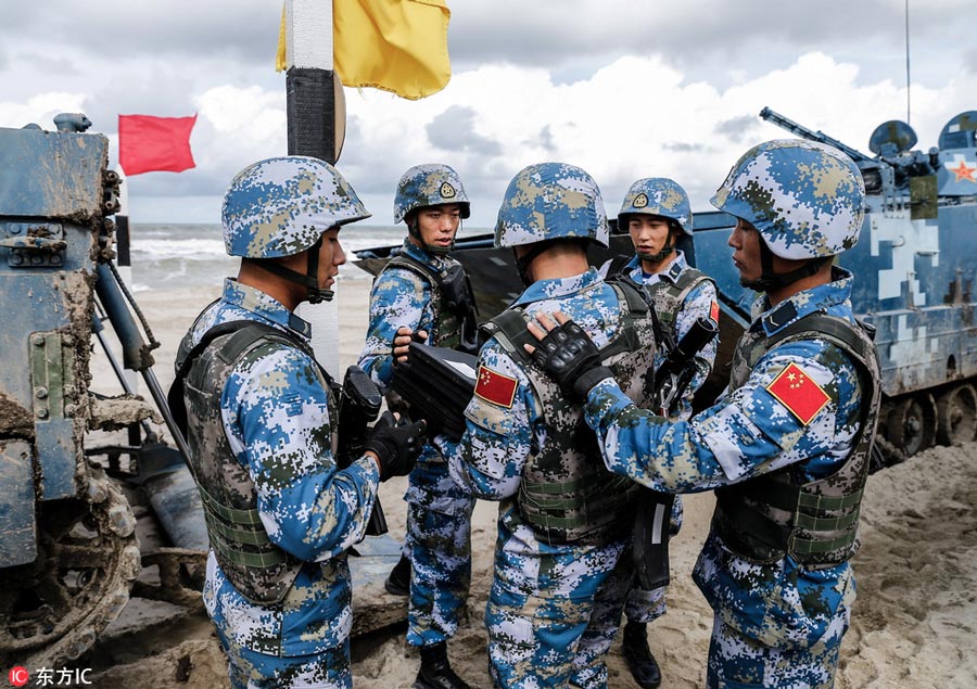 Chinese soldiers compete in International Army Games in Russia