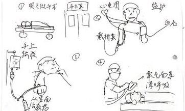 Anesthesiologist draws comic to put deaf mute patient at ease