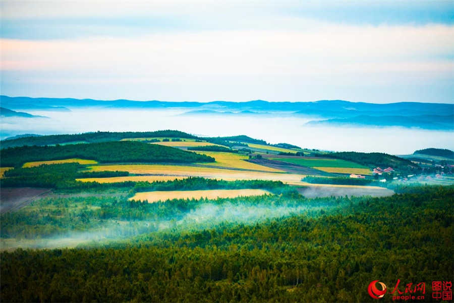 The magnificent Daxinganling primitive forest in autumn