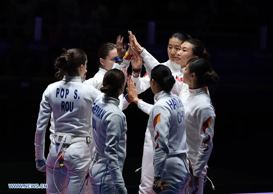 Defending China's women's epee team settles for silver