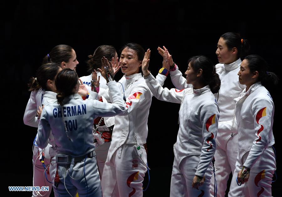 Defending China's women's epee team settles for silver