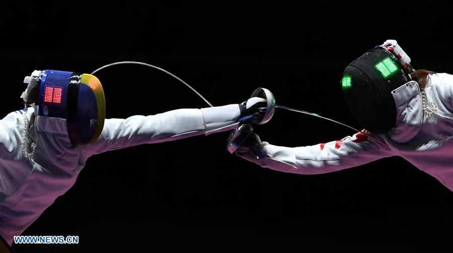 Defending China's women's epee team settles for silver