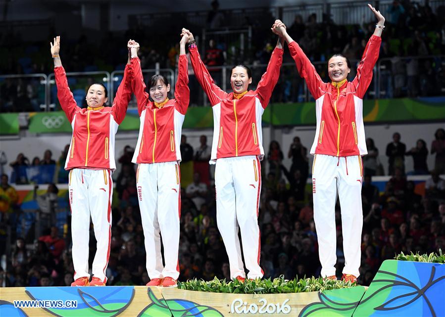 Defending China's women's epee team settles for silver