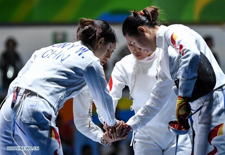 Defending China's women's epee team settles for silver