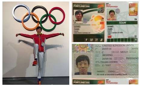 Chinese vault athlete rocks the Internet with his funny ID photos
