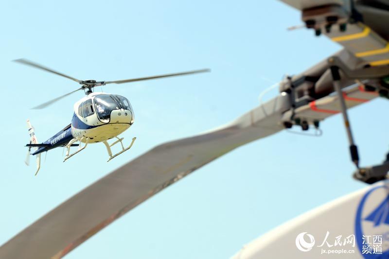 Chinese-made helicopters fly into the sky