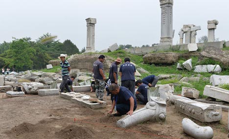 Online broadcast of Yuanmingyuan archaeological excavation