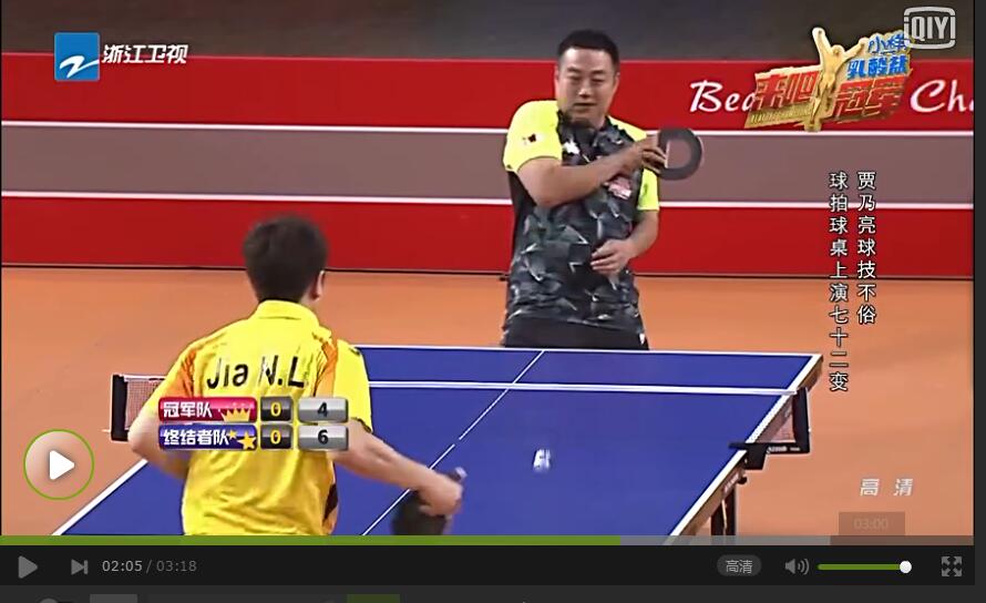 Liu Guoliang vs. Ma Long in mini table tennis! 