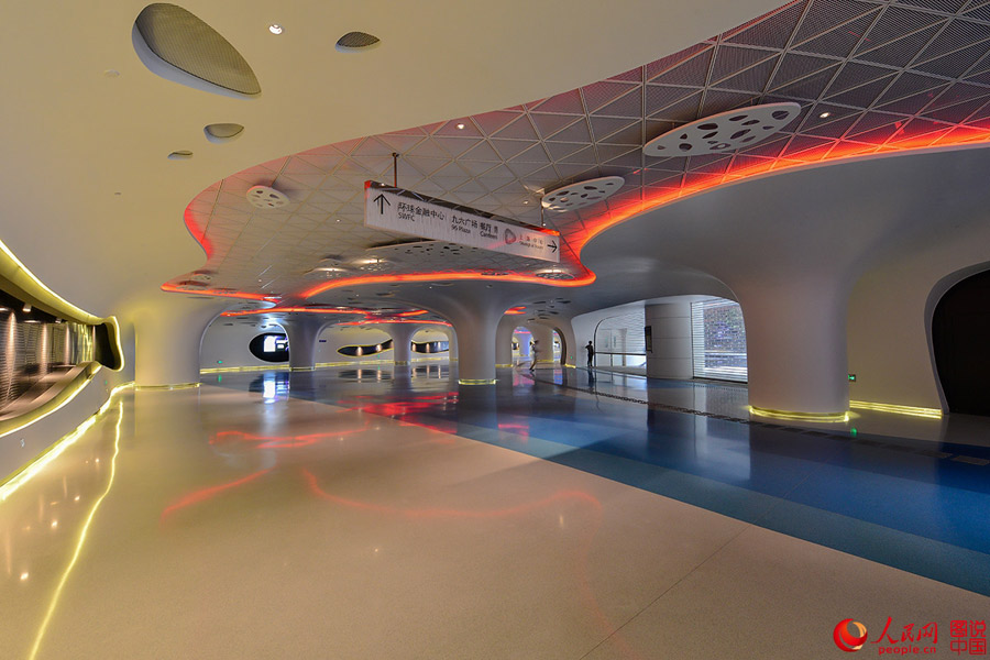 Atmospheric underground corridor in Shanghai
