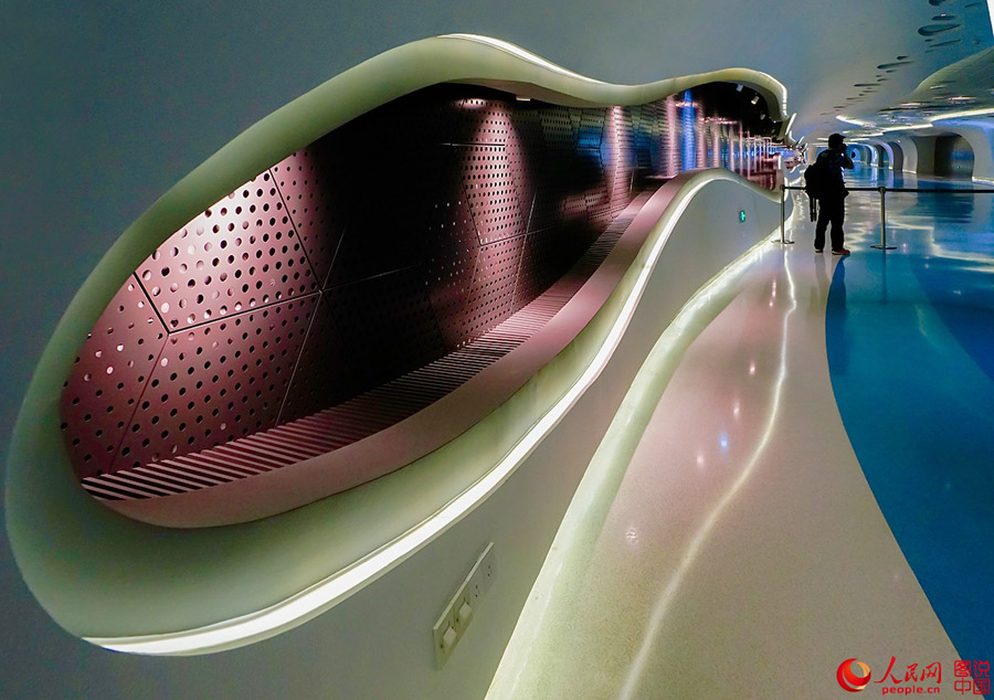 Atmospheric underground corridor in Shanghai